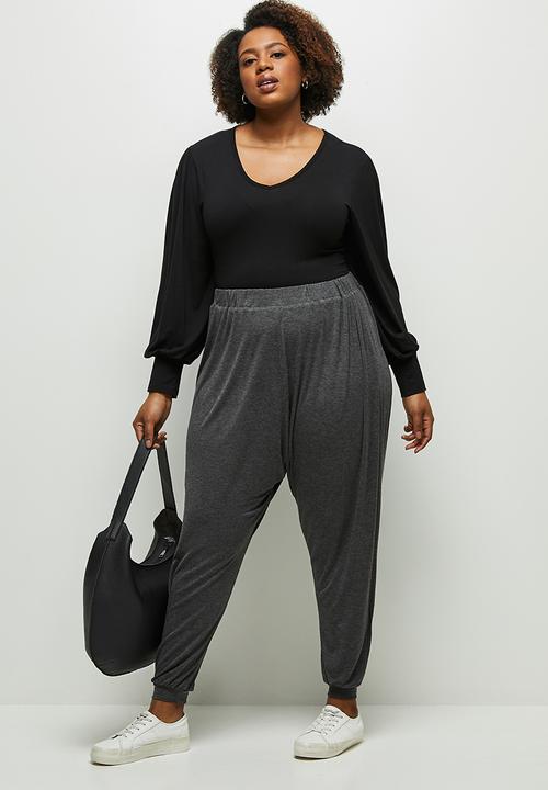 edit Plus - Drop crotch harem - dark grey 