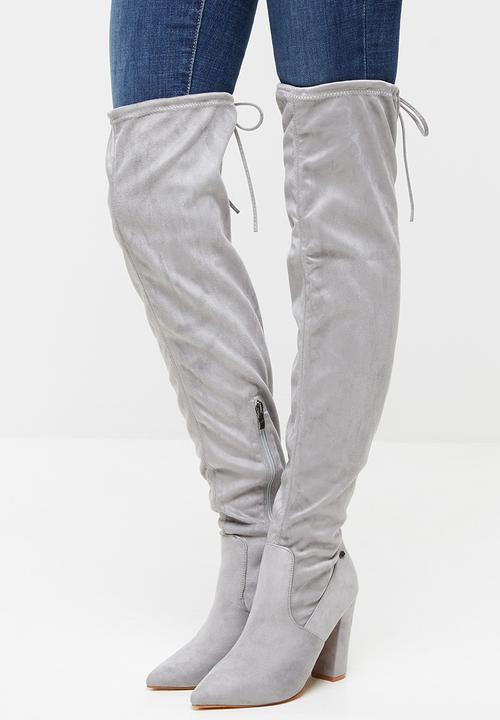 Miss Black - Tonic over the knee boot - grey