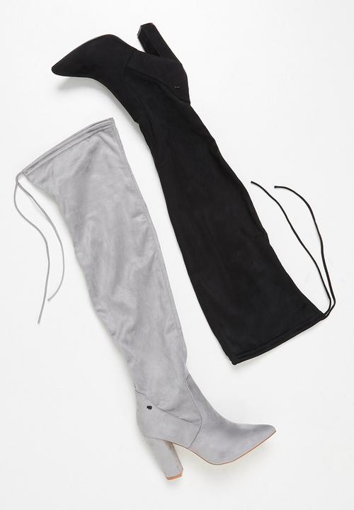Miss Black - Tonic over the knee boot - grey