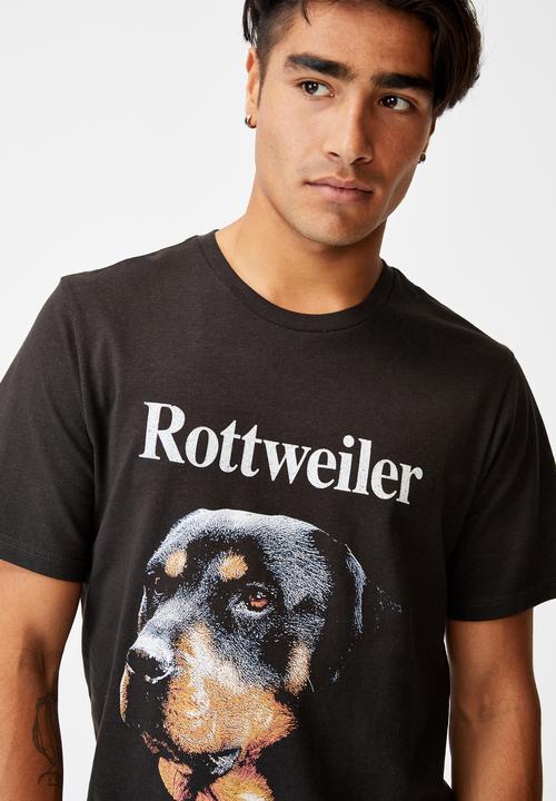 Cotton On - Tbar art t-shirt - washed black