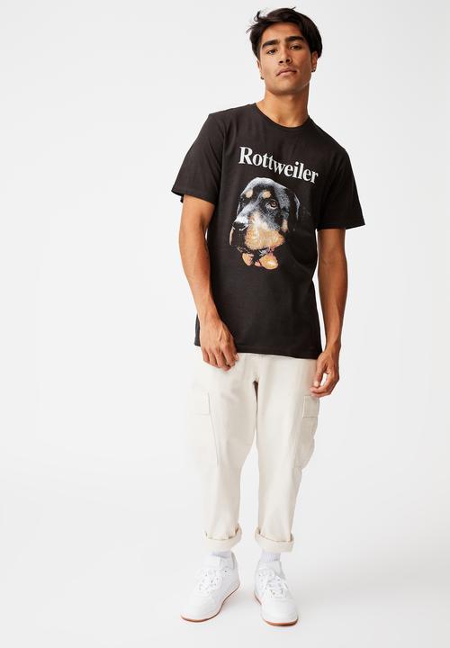 Cotton On - Tbar art t-shirt - washed black