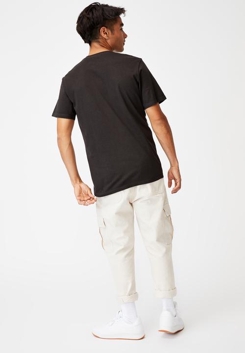 Cotton On - Tbar art t-shirt - washed black