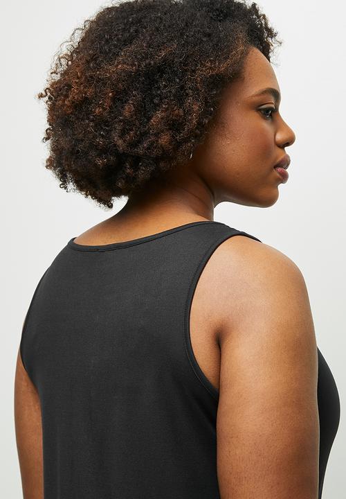 edit Plus - Midi tank dress - black