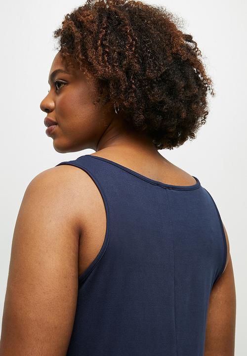 edit Plus - Midi tank dress - navy
