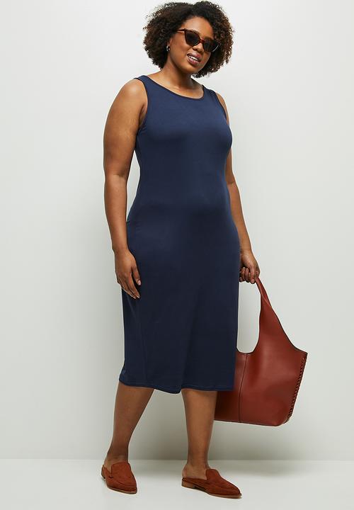 edit Plus - Midi tank dress - navy