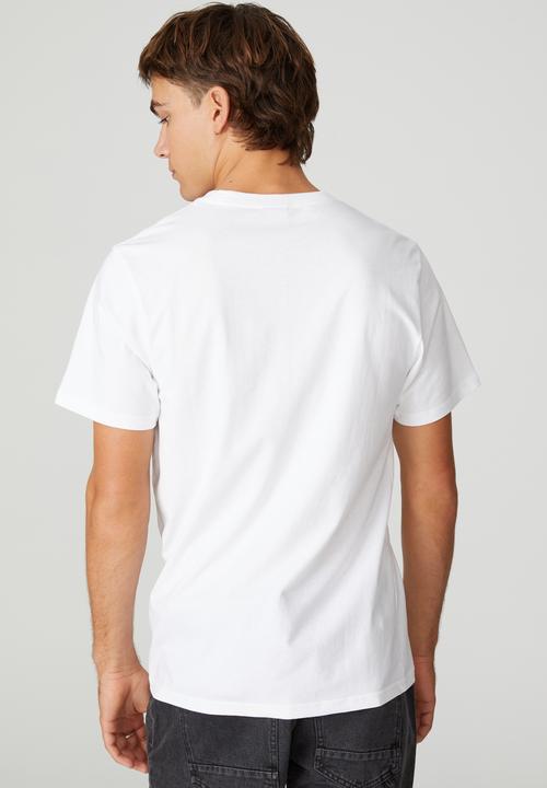 Cotton On - Tbar art t-shirt - white
