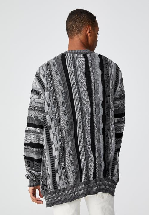 Cotton On - Vintage multi knit cardigan - black