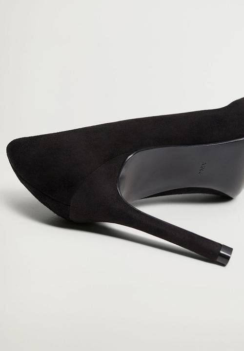 MANGO - Roca leather court - black