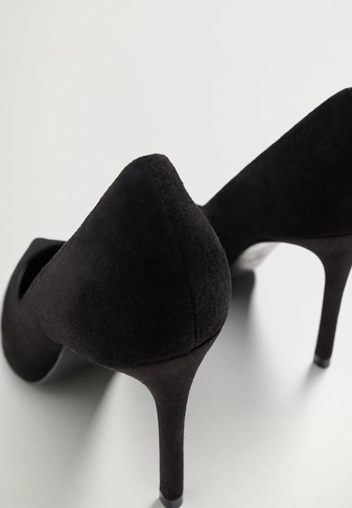 MANGO - Roca leather court - black
