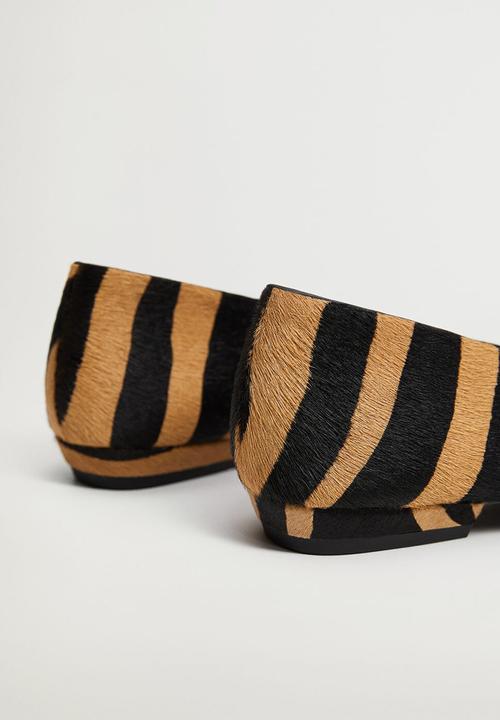 MANGO - Hold leather pump - brown & black 
