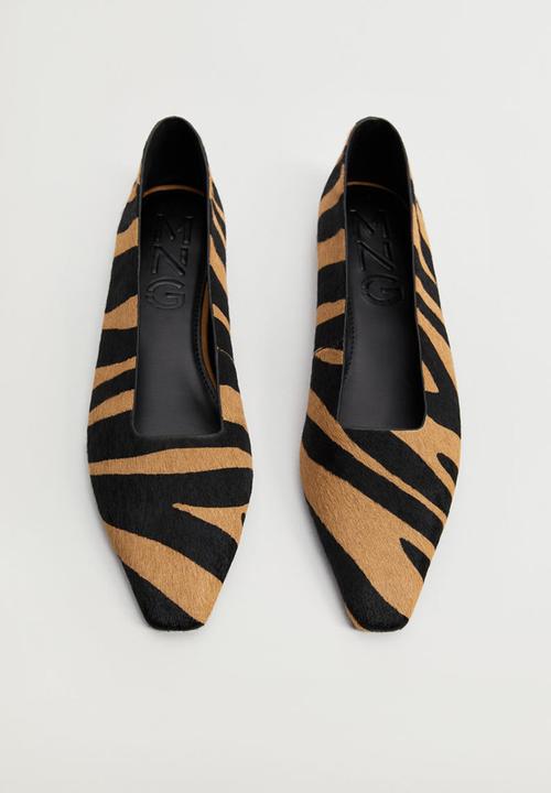 MANGO - Hold leather pump - brown & black 