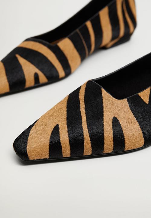 MANGO - Hold leather pump - brown & black 