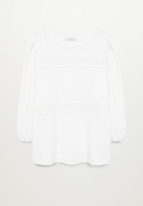 Violeta by Mango - Plus blouse rosi - white
