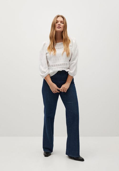 Violeta by Mango - Plus blouse rosi - white