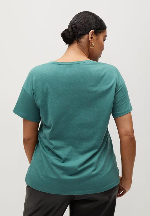 Violeta by Mango - Plus t-shirt easy8 - green