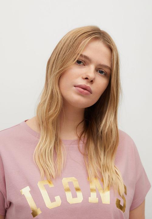 Violeta by Mango - Plus t-shirt icons - pink