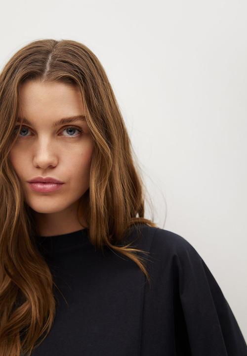 MANGO - T-shirt lupe - black