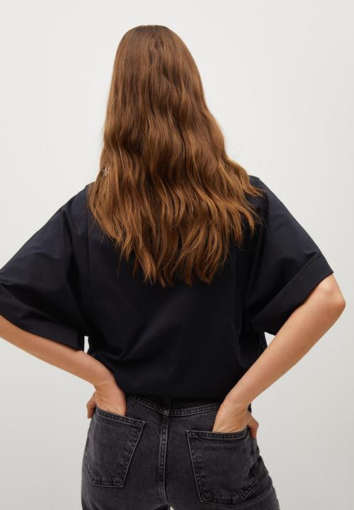 MANGO - T-shirt lupe - black
