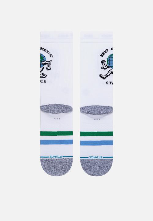 Stance Socks - Keep on movin socks - white