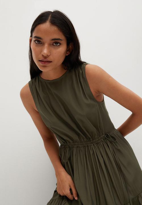 MANGO - Dress abril  - green 