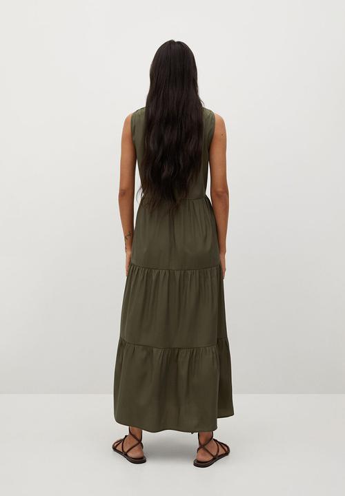 MANGO - Dress abril  - green 