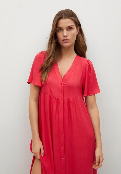 MANGO - Dress sugar - red