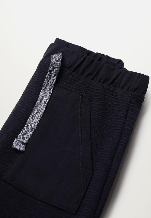 MANGO - Trousers tato - black