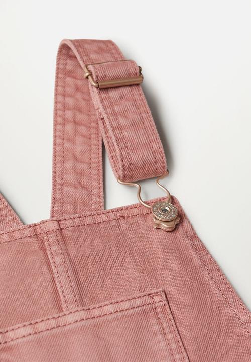 MANGO - Shaila dungaree dress - pink