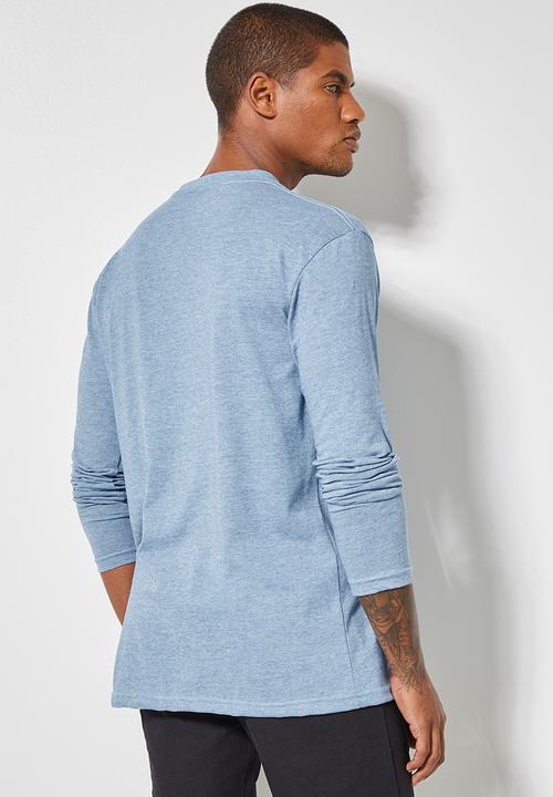 Superbalist - Nate recycled long sleeve crew neck tee - blue 