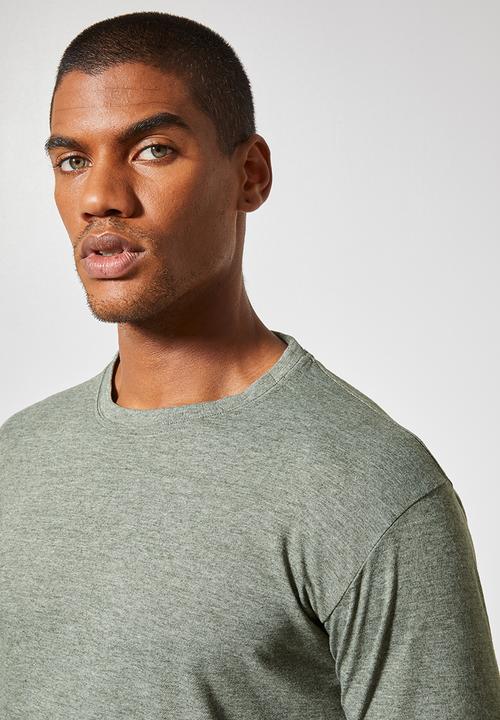 Superbalist - Nate recycled long sleeve crew neck tee - green