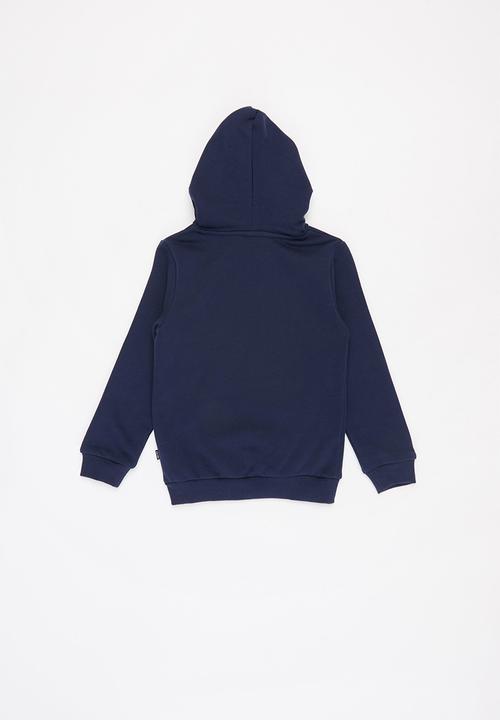 PUMA - Ess big logo hoodie fl - navy