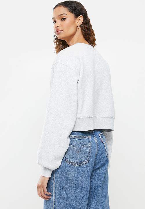 Cotton On - Graphic classic cropped crew - grey