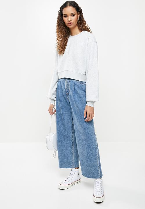 Cotton On - Graphic classic cropped crew - grey
