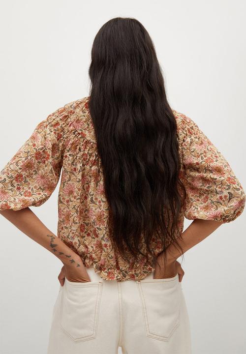 MANGO - Blouse bubble - beige