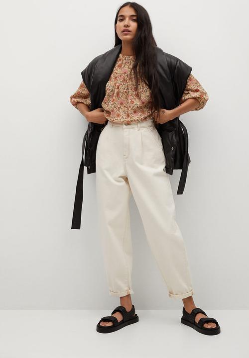MANGO - Blouse bubble - beige