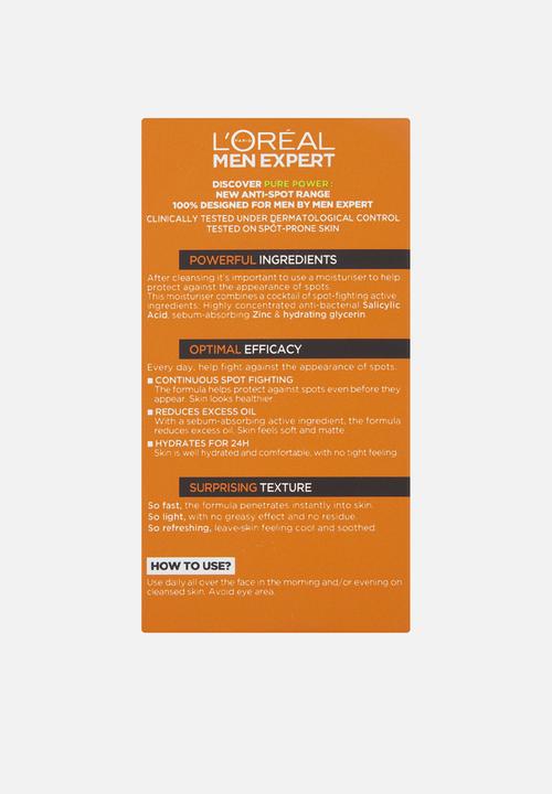 L'Oreal Men Expert - Pure Power Active Moisturiser - 50ml