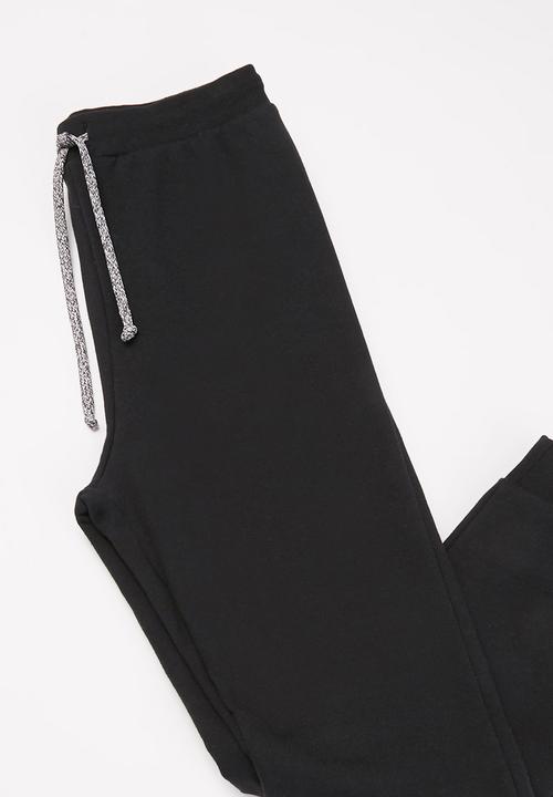 Pop Candy - Long sleeve top & jogger set - black & grey
