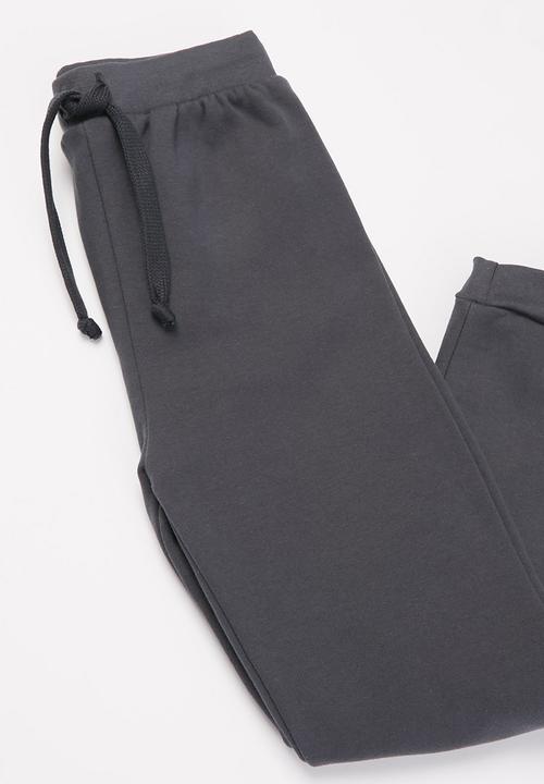Pop Candy - Long sleeve top & jogger set - burgundy & charcoal