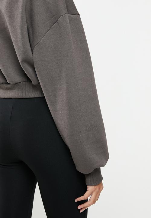 Factorie - Boxy crop crew - grey