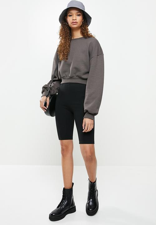 Factorie - Boxy crop crew - grey