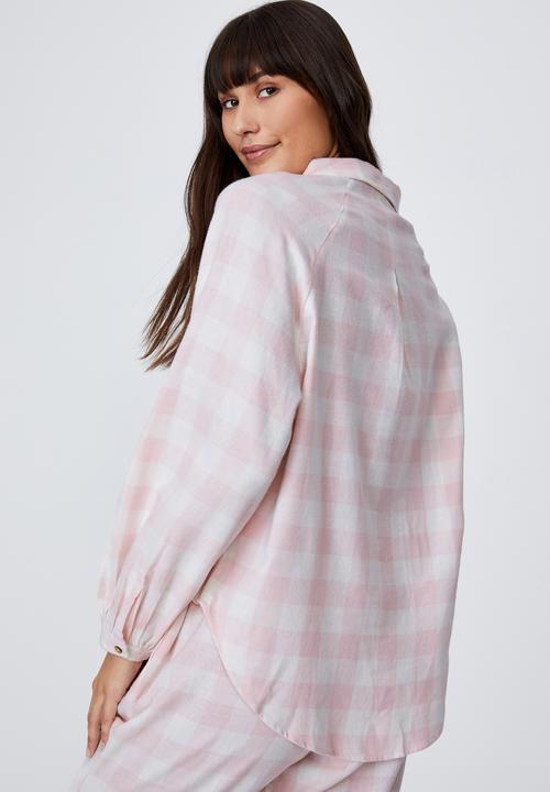 Cotton On - Warm flannel sleep shirt - gingham check
