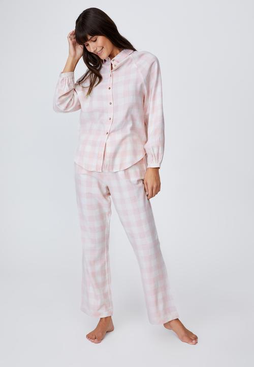 Cotton On - Warm flannel sleep shirt - gingham check