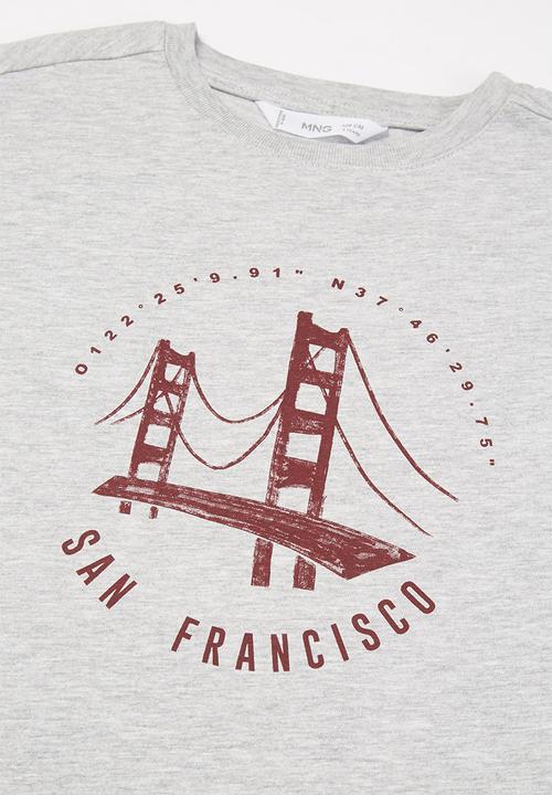 MANGO - Citie short sleeve tee - grey 