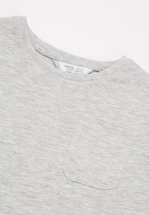 MANGO - Marcos long sleeve tee - grey 
