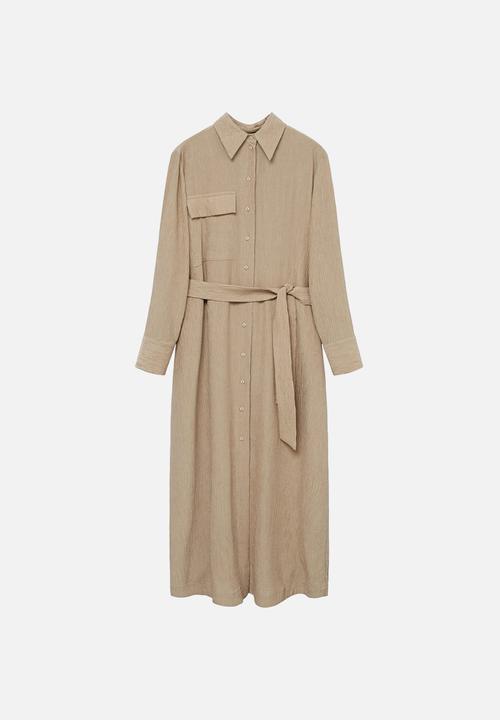 MANGO - Dress nina - light beige
