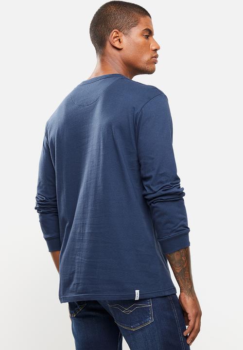 Holmes Bro's - Long sleeve tag tee - navy blue