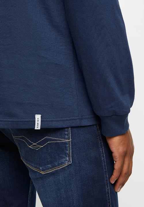 Holmes Bro's - Long sleeve tag tee - navy blue