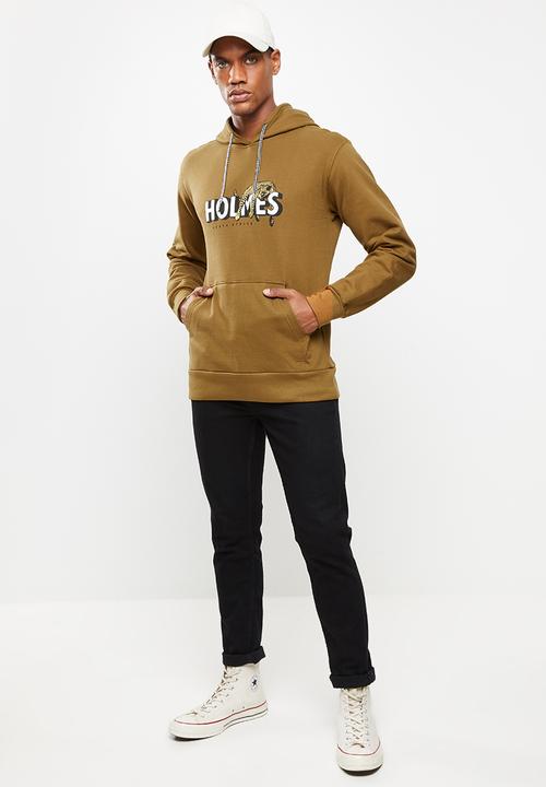 Holmes Bro's - Lazy cat pullover hoody - tobacco