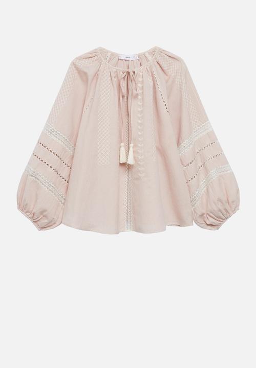 MANGO - Blouse balki - light pink