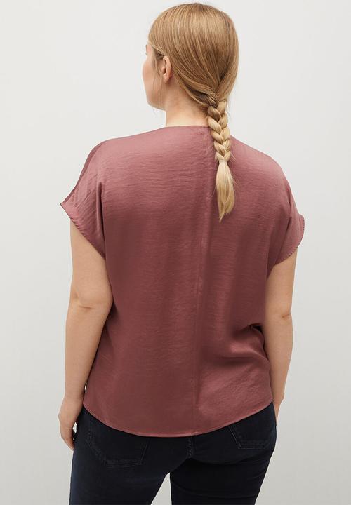 Violeta by Mango - Plus blouse agua - pink